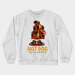 Hot Dog Funny Cartoon Characters Crewneck Sweatshirt